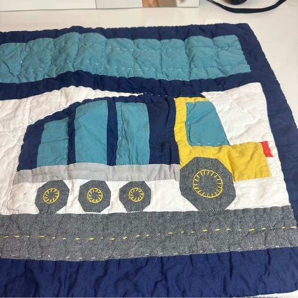 2000s Pottery Barn Kids Construction Truck Quilt Shams |100% CottonBoys Nursery - Picture 3 of 8